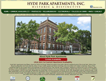 Tablet Screenshot of hydeparkapartments.net